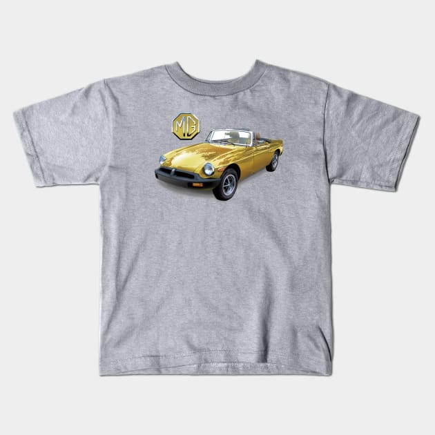 MGB - Solid Gold Kids T-Shirt by Midcenturydave